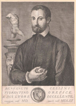 Portrait of renaissance sculptor and goldsmith Benvenuto Cellini