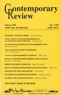 Contemporary Review, June 2012